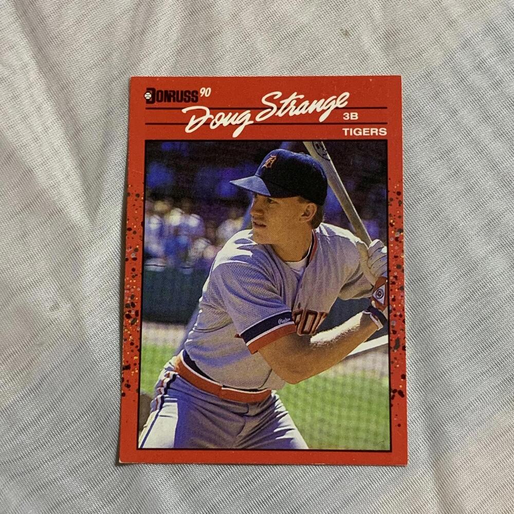1990 Donruss Doug Strange Detroit‎ Tigers Baseball Card #535
